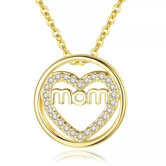 Stunning “Mom” 18KGP Necklace - Picture 2 of 9